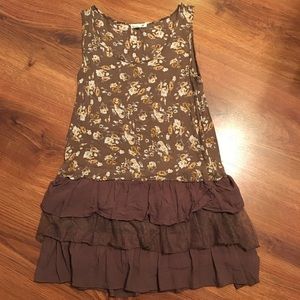Mine Lace Floral Tank Top Blouse Medium